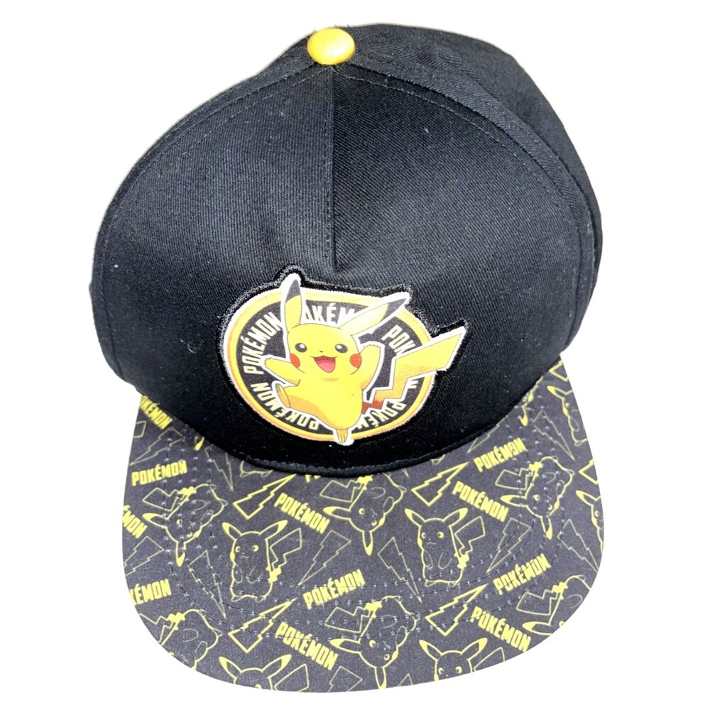 Pokemon Snapback Hat Cap Kids S M 4-7 y.o. The Children Place Black